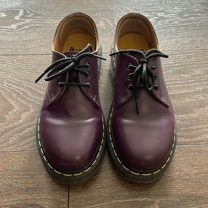 Purple Dr. Martins 1461 US 5 for Men,US 6 for Women.